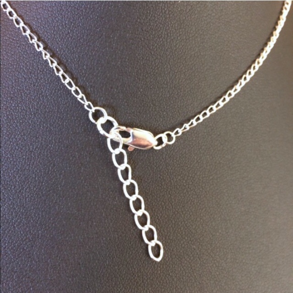 Silver cube choker necklace - Picture 3 of 4